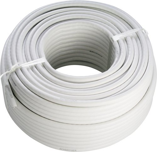 SCHWAIGER Koaxialkabel, 40 m 90 dB Ring weiss