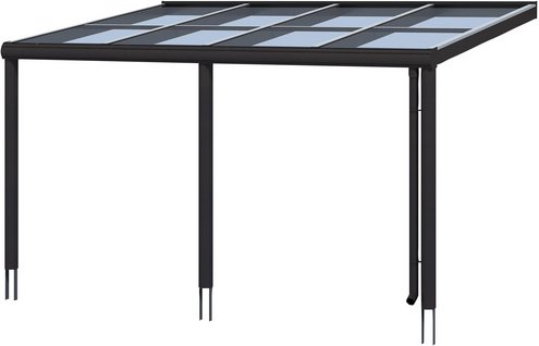 SKANHOLZ Terrassenüberdachung »Monza«, Breite: 434 cm, Dach: Verbund-Sicherheits-Glas (VSG), anthrazit - grau