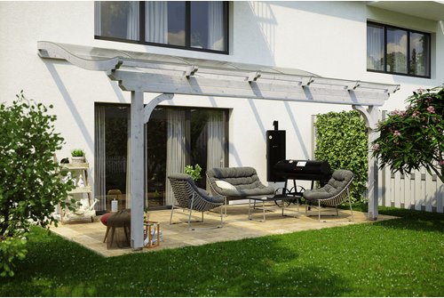 SKANHOLZ Terrassenüberdachung »Verona«, Breite: 541 cm, Dach: Polycarbonat (PC), weiß - weiss