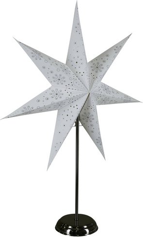 Konstsmide Papierstern, Höhe: 68 cm, netz - weiss