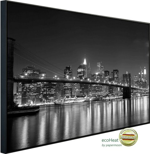 Thumbnail - papermoon Infrarotheizung »EcoHeat - New York Schwarz + Weiss«, Matt-Effekt - bunt