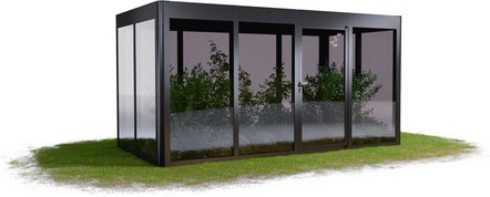 SunElements Gewächshaus »SunGarden Power 4.2«, BxHxT: 443 x 229 x 233 cm, anthrazit-metallic - grau