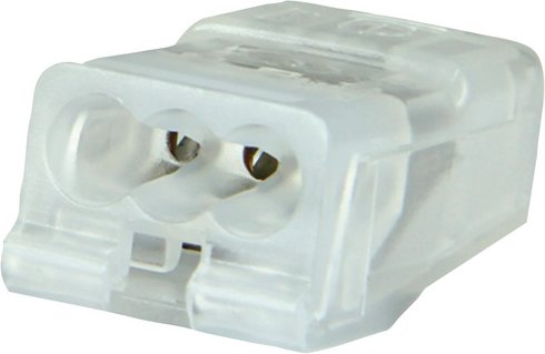 REV-Ritter Steck-Dosenklemme, metall/kunststoff, 50 Stück - transparent