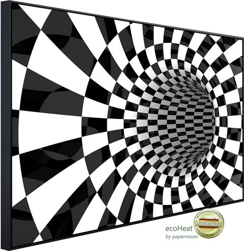 papermoon Infrarotheizung »EcoHeat - Gekacheltes abstraktes Schwarzw.«, Matt-Effekt - bunt