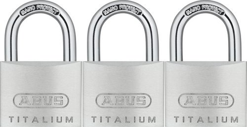 ABUS Vorhangschloss, aus Metall, 118 mm Breite, silberfarben