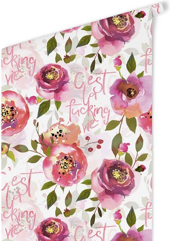 Thumbnail - K&L Wall Art Vliestapete »Vintage Vliestapete«, C'est la fu*ing vie, mehrfarbig, matt - bunt