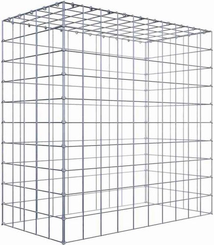 Gabiona Gabione, silbergrau, Maschenweite 10 cm x 10 cm, C-Ring - silberfarben