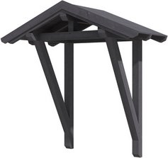 SKANHOLZ Vordach »Siegen 2«, 247 x 116 cm (BxT), nordische Fichte, schiefergrau