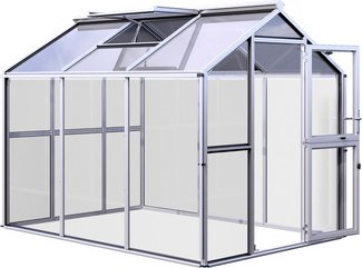 KGT Gewächshaus »Galant«, BxLxH: 2,16 x 3,08 x 2,38 m, 6,65 m², abschließbar - grau