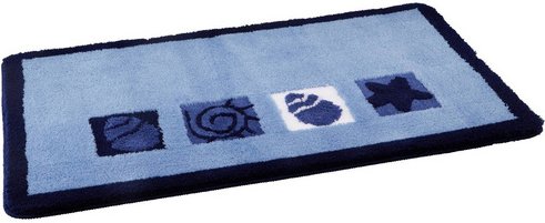 KLEINE WOLKE Badteppich »Beach«, LxBxH: 120x70x2 cm - blau