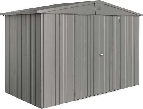 Thumbnail - BIOHORT Gerätehaus »Europa«, Stahl, BxHxT: 316 x 209 x 156 cm (Außenmaße inkl. Dachüberstand) - grau