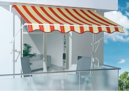 SPETTMANN Fallarmmarkise »Line«, Textil/Aluminium/Stahl, Manuell - weiss