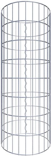 Thumbnail - Gabiona Gabionensäule, silbergrau, Maschenweite 5 cm x 10 cm - silberfarben