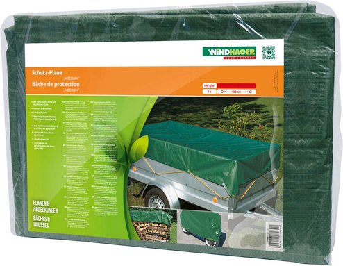 WINDHAGER Schutzplane »MEDIUM«, grün, Kunststoff, BxL: 4 x 3 m - gruen