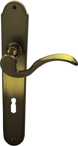 ALPERTEC Langschild-Garnitur »Panda«, Messing - weiss