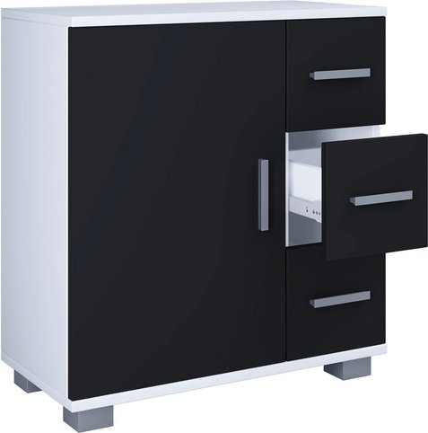 VCM Schrank »Zalo«, BxHxL: 30,4 x 65 x 60 cm, Holzwerkstoff - schwarz