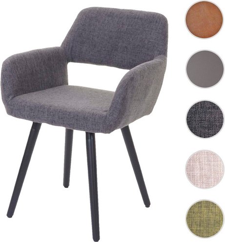 MVG Esszimmerstuhl »MVG-A50 II«, mit Armlehnen - grau