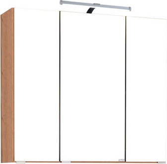 HELD MÖBEL Spiegelschrank »Bologna«, Höhe: 64 cm, Tiefe: 20 cm, wotaneichefarben - bunt