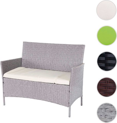 MVG Gartenbank »MVG-HA028«, Stahl/Kunststoff, 2-Sitzer, BxHxT: 106 x 83 x 60 cm - grau