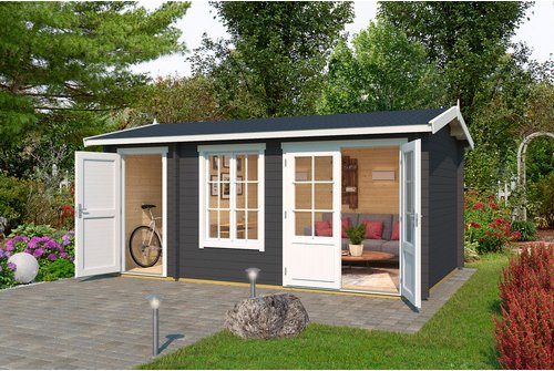 Thumbnail - LASITA MAJA Gartenhaus »Wrexham«, BxHxT: 525 x 250,8 x 350,8 cm (Außenmaß inkl. Dachüberstand), carbongrau