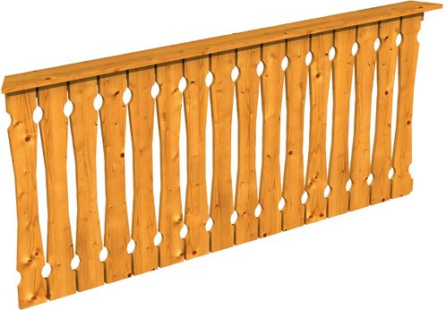 SKANHOLZ Brüstung, B x H: 210 x 96 cm, Holz, Farbe: eiche hell