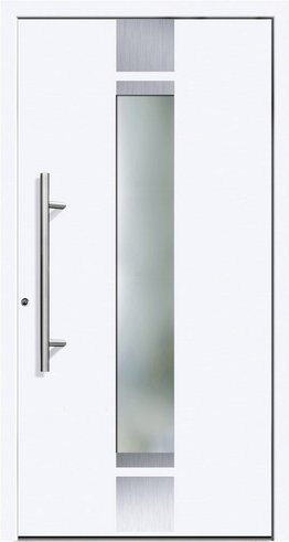 KNOCK Flügelüberdeckende Kunstoff-Haustür »OSLO«, weiß - weiss