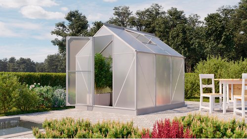 VITAVIA Gewächshaus »Eos Plus 4600«, BxHxL: 198 x 208 x 229 cm - silberfarben