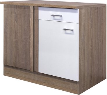 Flex-Well Küchenunterschrank »Samoa«, Sonoma Eichefarben / weiß - weiss