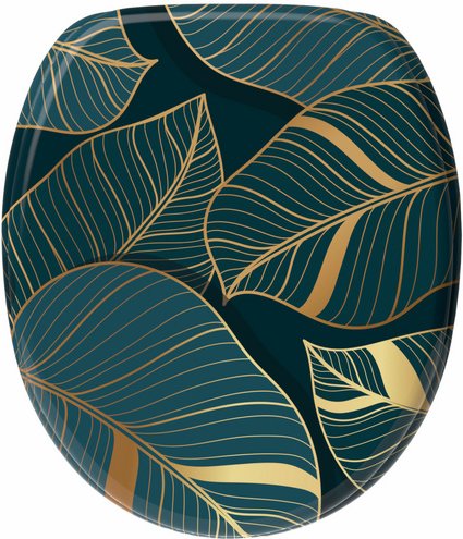 Sanilo WC-Sitz »Monstera«, mit Absenkautomatik Monstera, Dunkelgrün, Oval - gruen