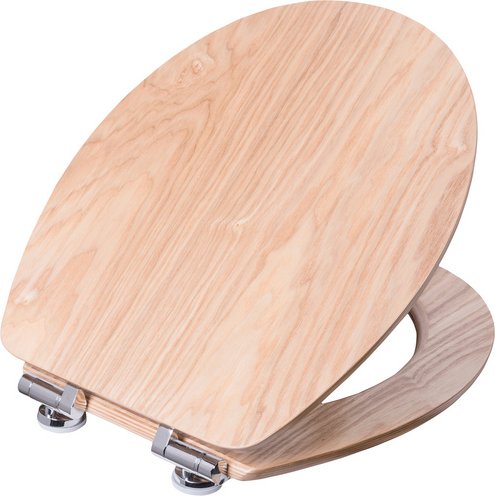 CORNAT WC-Sitz »LIGNA«, Echtholz, oval, mit Softclose-Funktion - braun