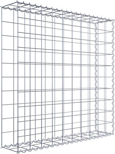 Thumbnail - Gabiona Gabione, silbergrau, Maschenweite 10 cm x 10 cm, Spirale - silberfarben