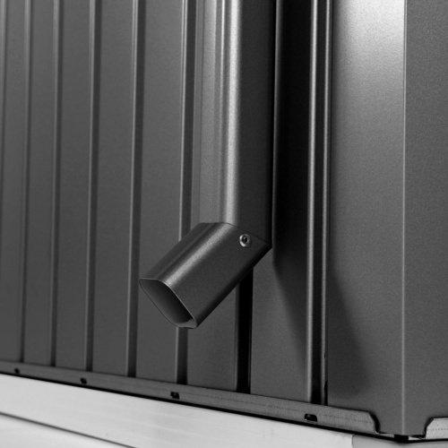 Thumbnail - BIOHORT Regenfallrohr »AvantGarde«, Stahlblech, B x H: 3,9 x 182 cm - grau