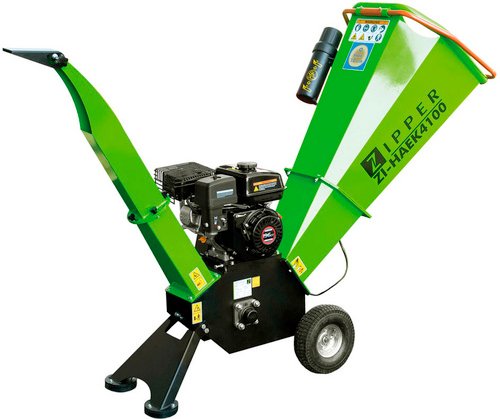 ZIPPER Häcksler, für eine Aststärke bis 100 mm, 4,1 kW, 4 Takt-Motor OHV - gruen