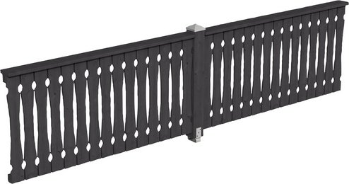 SKANHOLZ Brüstung, B x H: 78,5 x 96 cm, Holz, Farbe: schiefergrau