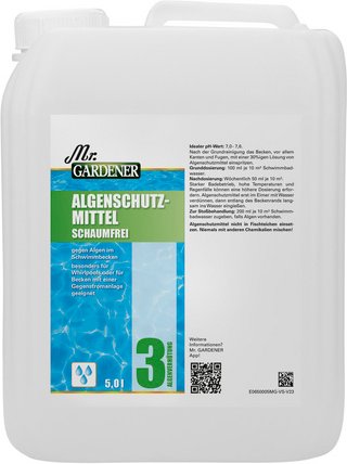 Mr. GARDENER Wasserpflege, 5 l, Schutz gegen Algen - transparent