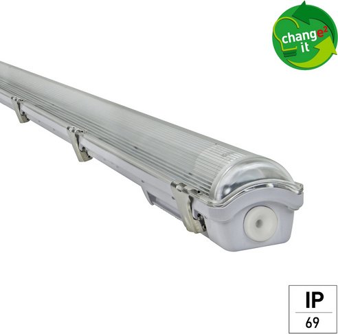 LED-Wannenleuchte »Classic Power«, 1 x 18 W, 2700 Lumen, 4000 Kelvin - grau