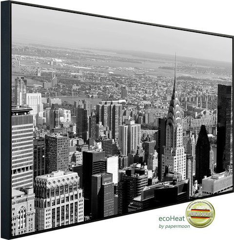 papermoon Infrarotheizung »EcoHeat - New York Schwarz + Weiss«, Matt-Effekt - bunt