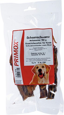 PRIMOX Hundesnack »Ochsenschwanz«, Rind, 150 g