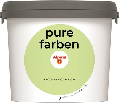 ALPINA Wandfarbe »Pure Farben«, Frühlingsgrün, 2,5L, matt - gruen