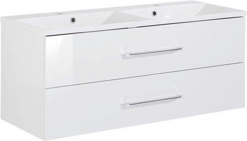 Thumbnail - FACKELMANN Badmöbel-Set »B.clever«, Weiss Hochglanz, BxHxT: 120x50,8x46 cm