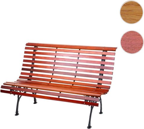 MVG Gartenbank »MVG-F97«, Gusseisen/Holz, 2-Sitzer, BxHxT: 122 x 80 x 70 cm - braun