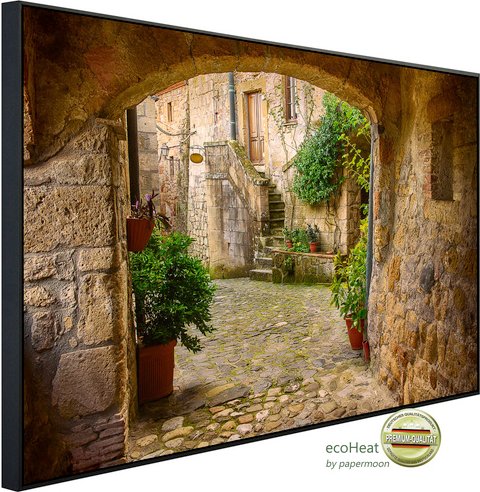 papermoon Infrarotheizung »EcoHeat - Sorano Alte Strasse«, Matt-Effekt - bunt