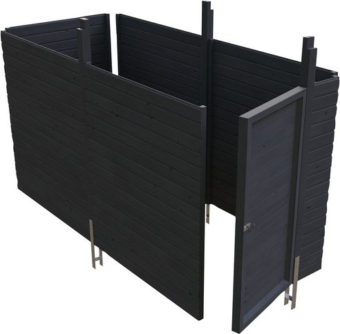 SKANHOLZ Abstellraum zum Unterbau in ein SKAN HOLZ Carport, schiefergrau