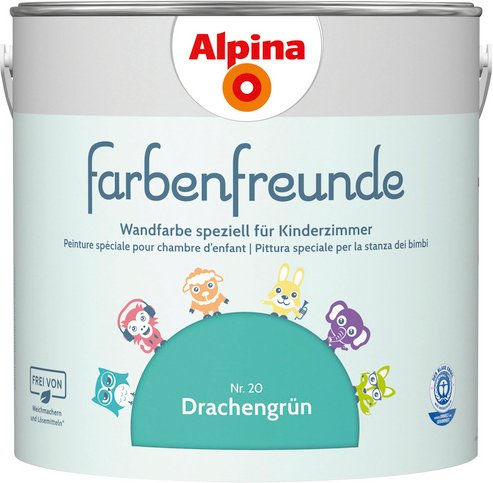 ALPINA Dispersionsfarbe »Farbenfreunde«, Drachengrün, matt - gruen