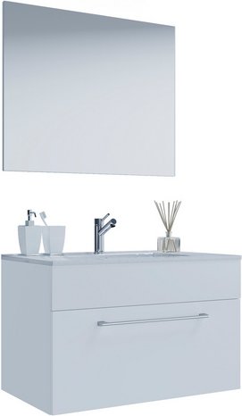 VCM Waschplatz-Set »Badinos«, 3-tlg., 80 cm, weiß - weiss