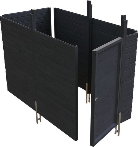 SKANHOLZ Abstellraum zum Unterbau in ein SKAN HOLZ Carport, schiefergrau