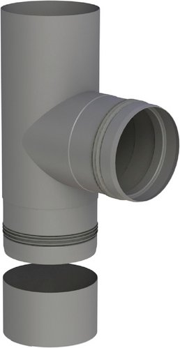 Thumbnail - Jeremias T-Anschluss »Pellet-Line«, grau