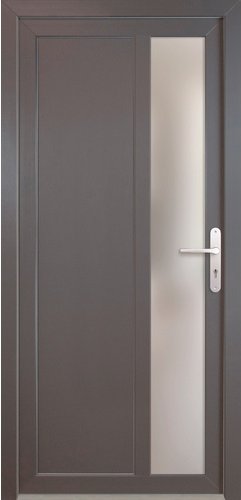 Meeth Nebeneingangstür »ProM 04«, zweifarbig, titanfarben/weiß, nach Innen öffnend - grau