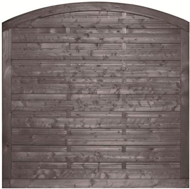 Zaun, Kiefernholz, grau, Höhe: 180 cm, gebogen