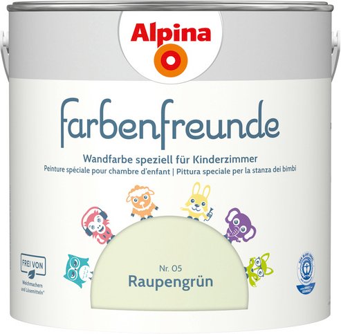 ALPINA Dispersionsfarbe »Farbenfreunde«, Raupengrün, matt - gruen